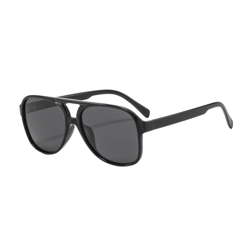 Bulk Plastic Frame Aviator Style Black Polarized Sunglasses