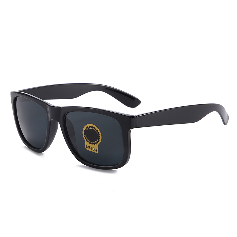 Wholesale black plastic sunglasses with UV400 lenses for men and women