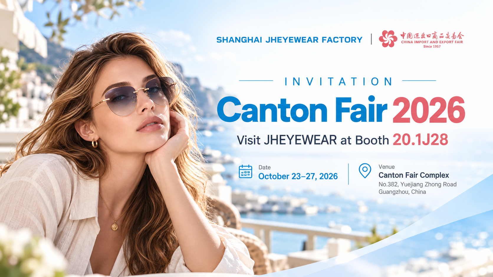 JHEYEWEAR at Canton Fair 2026 Booth 20.1J28 in Guangzhou